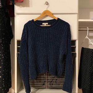 Deep Blue Chenille Sweater